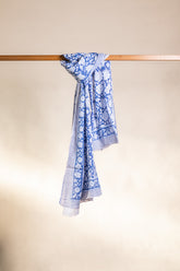 Sanganeri Mul Cotton Stole Long