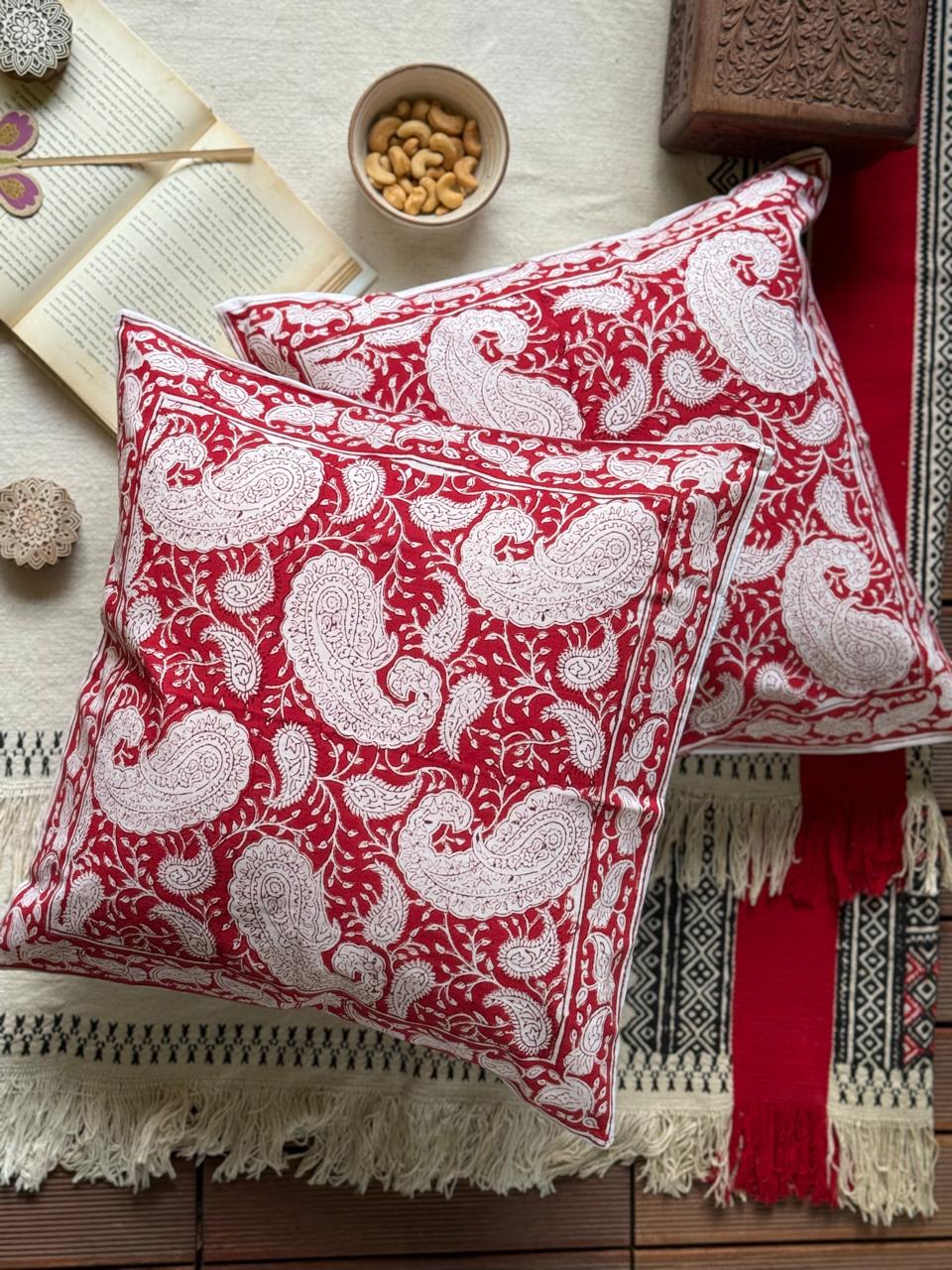 Hand Block Printed Cushion Cover - Single Piece