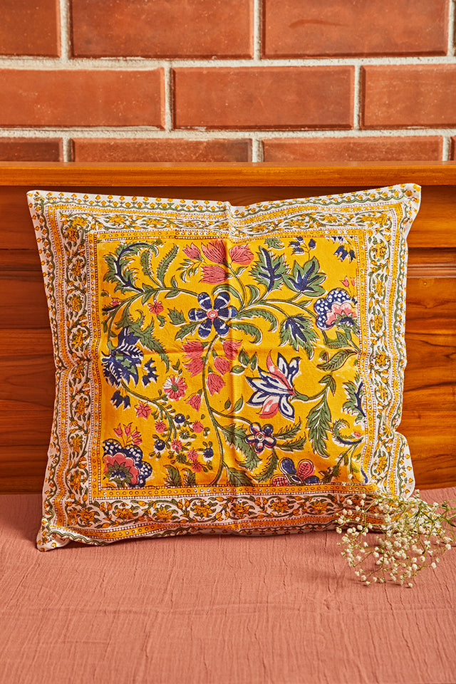 Hand Block Printed Cushion Cover - Single Piece