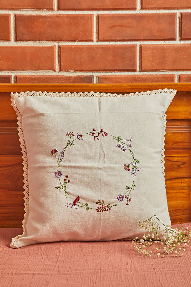 Embroidered Cushion Cover