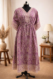 Handblock Printed Mul Cotton Long Kaftan